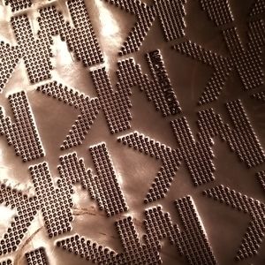 Michael Kors well worn metallic tote